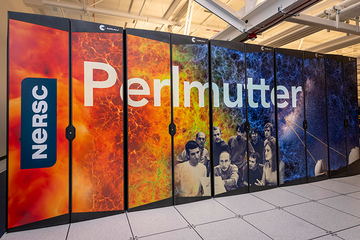 photo of Perlmutter supercomputer at NERSC
