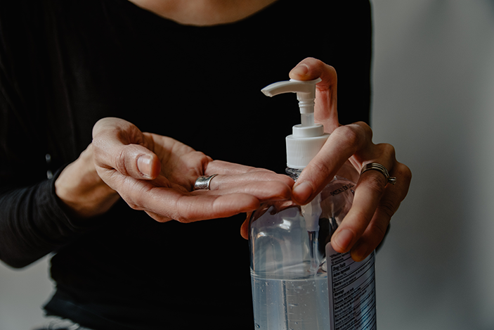 photo of hand sanitizer