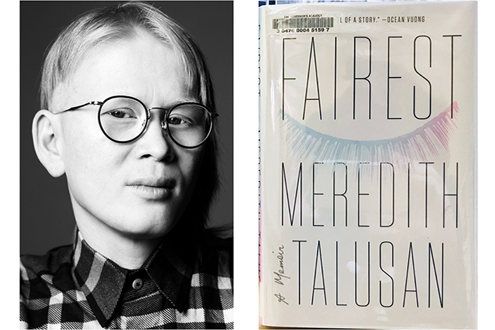 photo of Meredith Talusan and book cover of "Fairest"