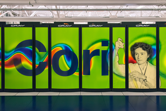 photo of the Cori supercomputer