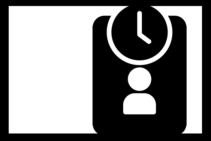 person icon with a clock