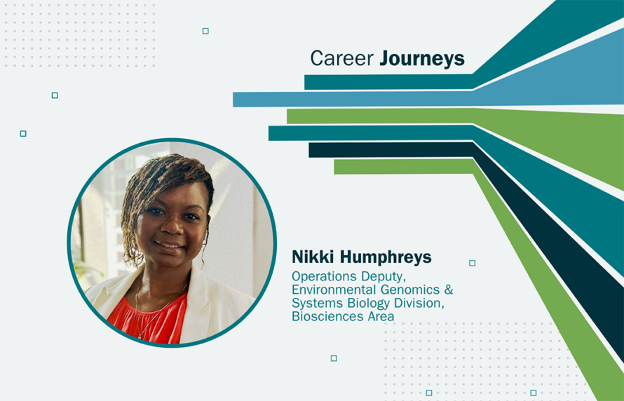 Career Journeys profile photo of Nikki Humphreys, the Operations Deputy for the Environmental Genomics & Systems Biology Division in LBNL's Biosciences Area