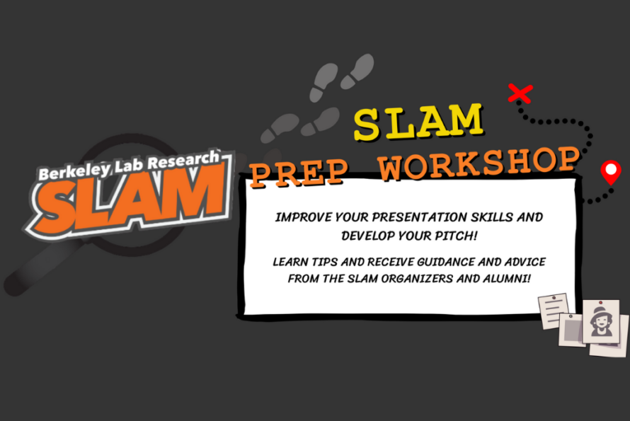 Words SLAM Prep Workshop overlaid on black background.