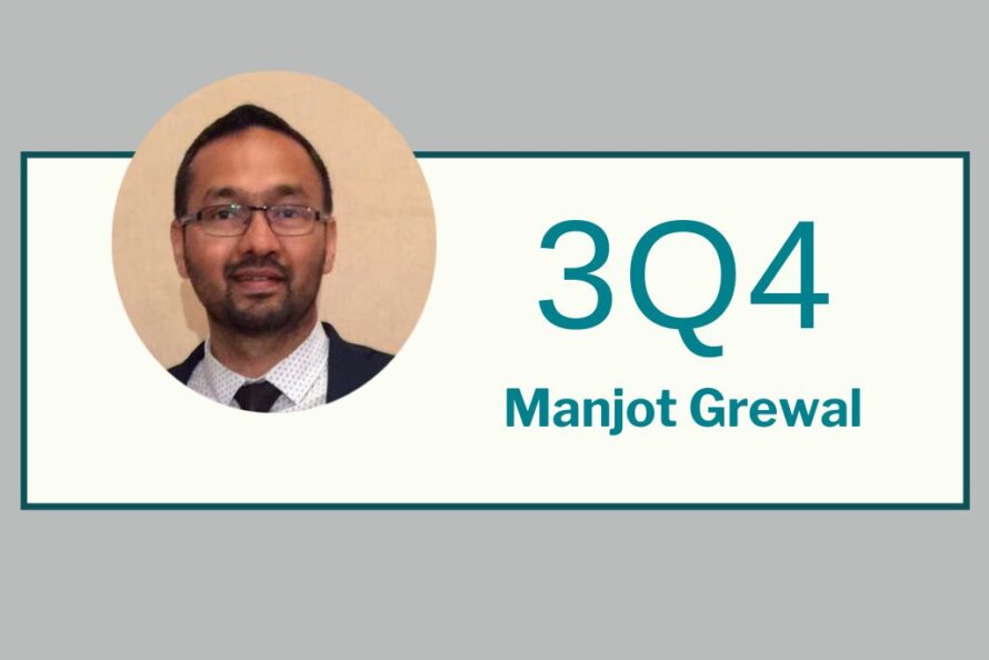 Image of person with text 3 Q 4 next to it.