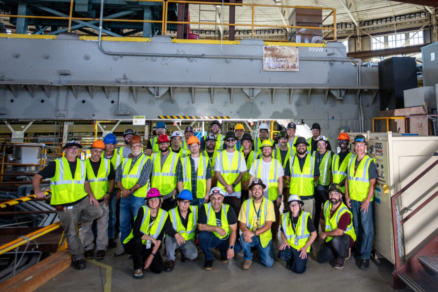 The ALS mechanical technology group photographed at the Advanced Light Source.