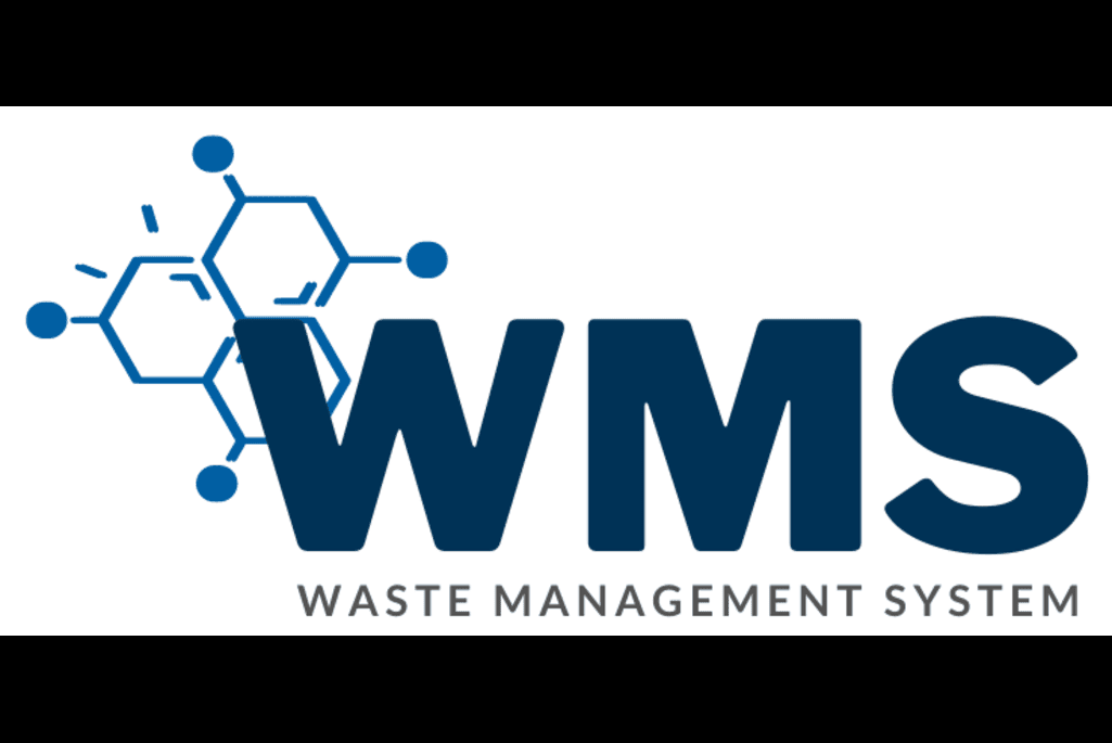 WMS logo with hexagon design and text “Waste Management System.”