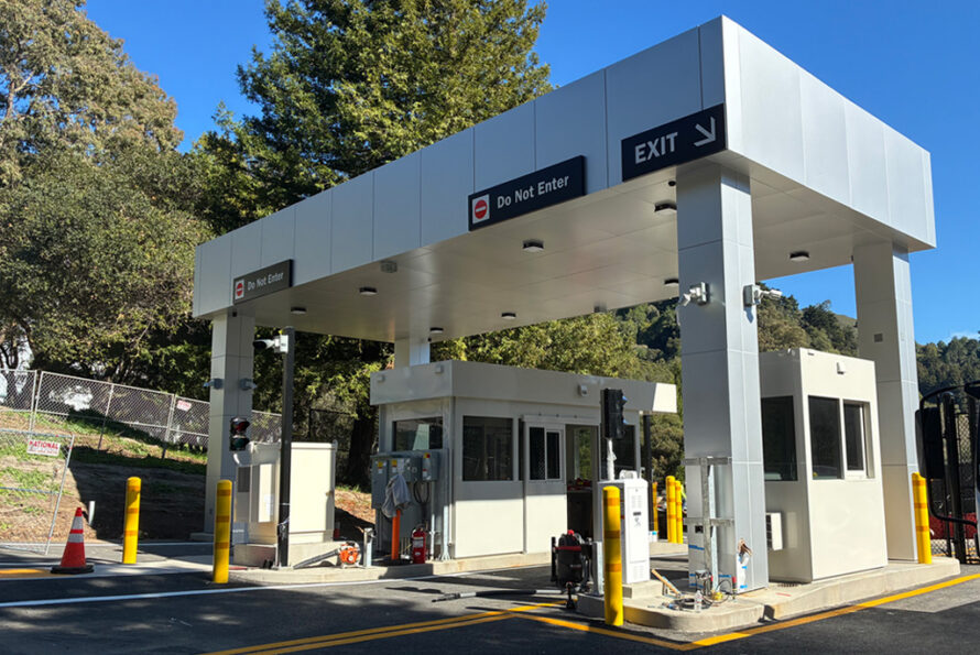 Strawberry Gate guardhouse.
