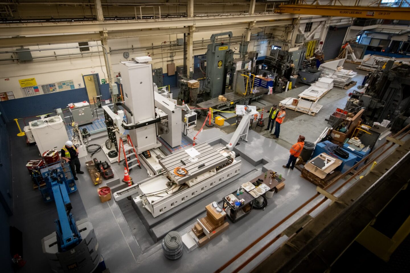 The Berkely Lab Engineering Division’s new Computer Numerical Control (CNC) Horizontal Boring Mill (HBM) is assembled and prepared for use