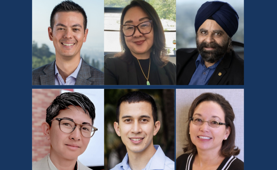 Headshots of Branden, Melanie, Inder, Lady, Greg, and Tina