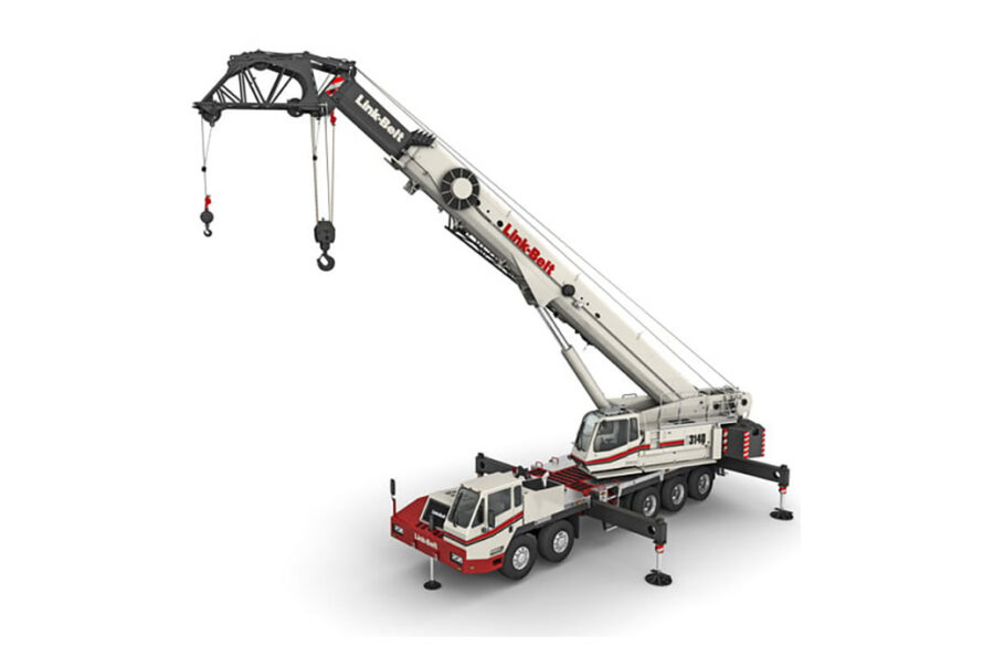 Large crane on white background