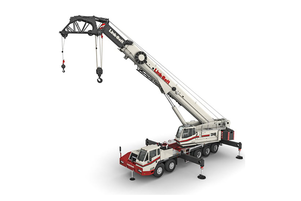 Large crane on white background