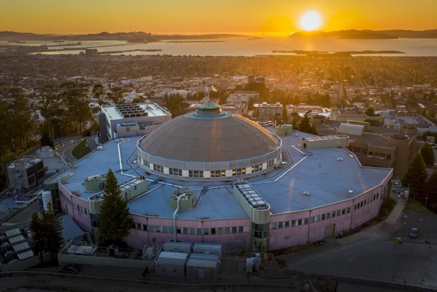 Building with dome at sunset